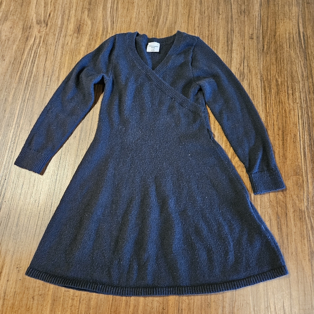 Abercrombie Fitch Size 5/6 Black Sweater Flare Dress Kids Girls